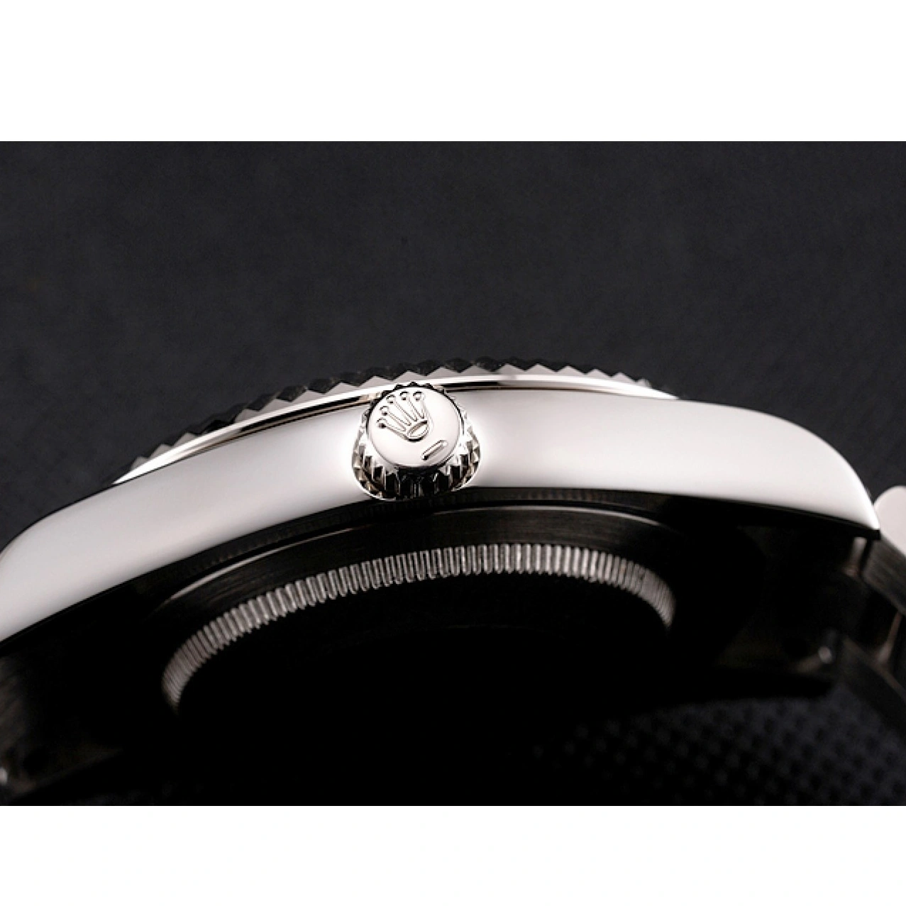 MiroTime 1024 Swiss Rolex Datejust Black Dial Roman Numerals Stainless Steel Case And Bracelet